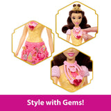 Disney Princess : Jewel Reveal Belle Fashion Doll W/ 8 Surprises Including Gem Box & Accessories