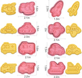 Transportation Themed Dough/Cookie Cutters & Stamps - Set of 8