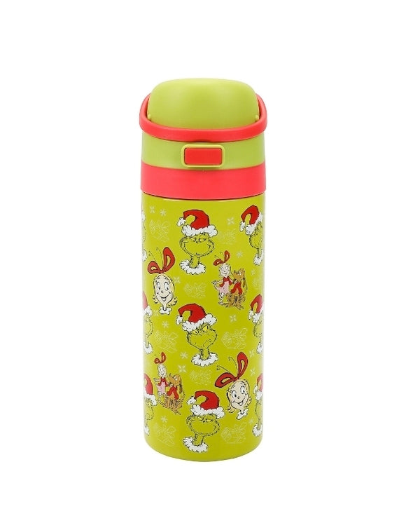The Grinch & Cindy-Lou Who All-Over Print Green 24 Oz Stainless Steel Water Bottle