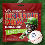 Big League Chew : Squeeze Play Sour Cherry Bubble Gum (USA Import) [BB 03/17/2028]