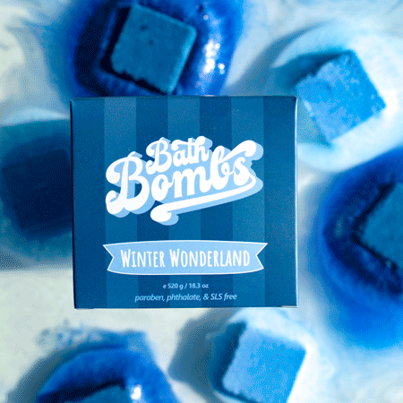 Happy Hippo : Winter Wonderland Cube Bombs - 12 Pack 18.3 oz.