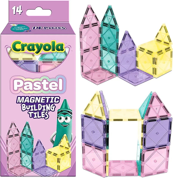 Crayola Pastel Magnetic Tiles 14 Piece Expansion Pack