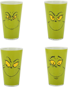 The Grinch : The Grinch Faces - 16 oz Glass Set of 4