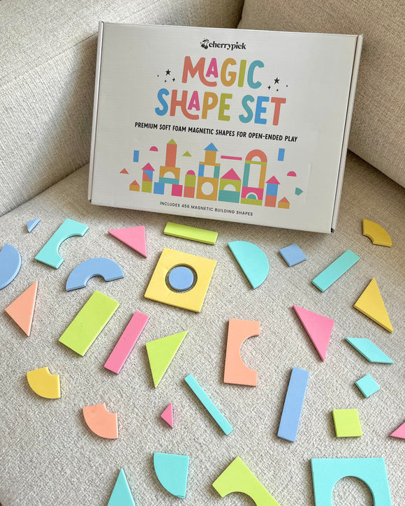 (PRE-ORDER) Cherrypick : Magic Shape Set - Soft Foam Magnetic Shapes for Building and Play