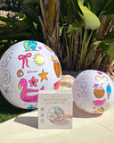 Cherrypick Summer : Design Your Own Beach Ball Kit - Summer Activity for Kids - 2 Balls Included