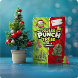 American Licorice : Sour Punch Trees Christmas Candy, 9oz Bag (USA Import) [BB 09/04/2027]