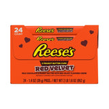 Reese's Milk Chocolate and Red Velvet Flavored Creme Peanut Butter Cups, Valentine's Candy Packs, 1.4 oz [BB 10/2026]