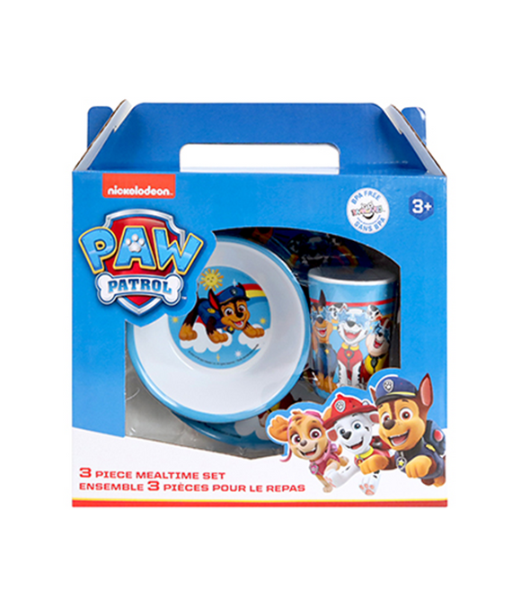 (PRE-ORDER) Danawares : Kids Paw 3pc Melamine Dinnerware Set (Assorted Styles) [ALL PRE-ORDERS ARE FINAL]