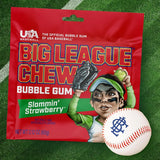 Big League Chew : Slammin' Strawberry Bubble Gum [BB 01/14/2028]