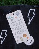 (PRE-ORDER) Cherrypick Summer : Kids Hooded Beach Poncho - Quick Dry Pool & Swim Towel - Monochrome Smiley