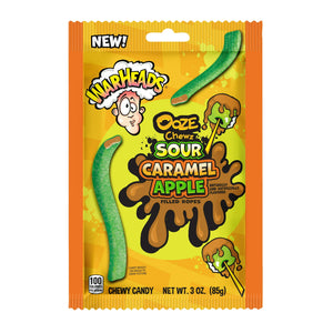 Warheads : Halloween Ooze Chewz Caramel Apple Ropes 3oz [BB 01/2027]