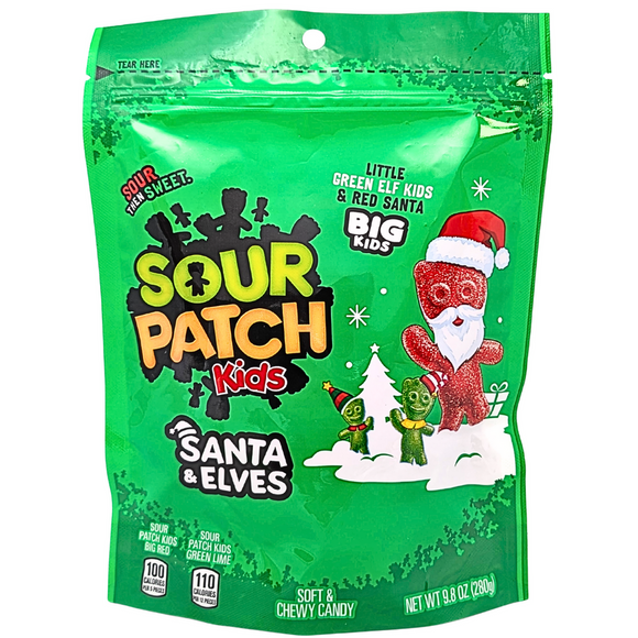 Sour Patch Kids : Christmas Santa & Elves 9.8oz (Little Green Elf Kids & Red Santa Big Kids) [BB 05/03/26]