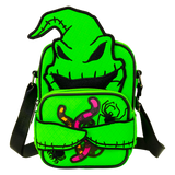 Loungefly : The Nightmare Before Christmas Oogie Boogie Glow Crossbuddies® Cosplay Crossbody Bag with Coin Bag