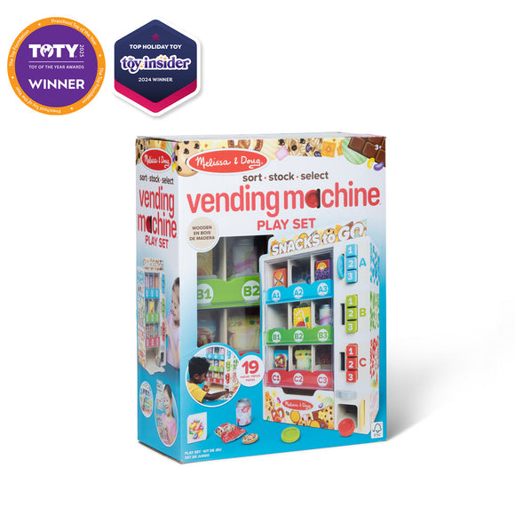 (PRE-ORDER) Melissa & Doug : Sort, Stock, Select Wooden Vending Machine Play Set - 3+Years