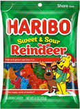 Haribo : Sweet & Sour Christmas Reindeer 4oz (USA Import) [BB 11/2027]