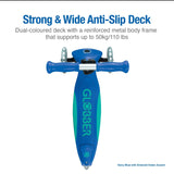 Globber : Primo Foldable Scooter Plus - With Lights - Navy Blue/Emerald Green