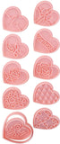 Valentine's Day Themed Dough/Cookie Cutters & Stamps - Set of 10