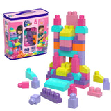 Fisher-Price Mega Bloks Big Building Bag With Storage (80 Pieces) For Toddlers - Pastels