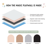Cherrypick : MINI Magic Playwall - Arch Magnetic Art Wall Decal for Small Spaces - Blush
