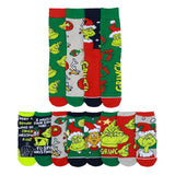 The Grinch : The Grinch -12 Days Of Socks (8 Ankle & 4 Crew Socks) 12 Pack