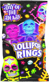 Flix : Day of the Dead Halloween Lollipop Rings - Box 18x7.61oz [BB SEPT 30 2026]