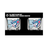 (PRE-ORDER) Toronto Blue Jays 50th Season : Limited Run - Two-Piece 2oz. Shot Glass Set