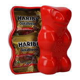 Haribo Goldbears : Christmas Gummy Candy Tin 4oz with 10 Mini Bags [BB 05/26]