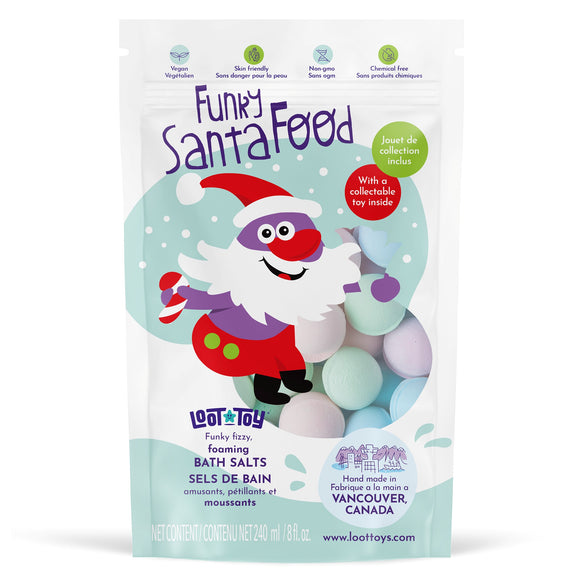 (PRE-ORDER) Limited Edition  Funky Santa Food - Christmas Themed Fizzy Foaming, Scented Bath Salts