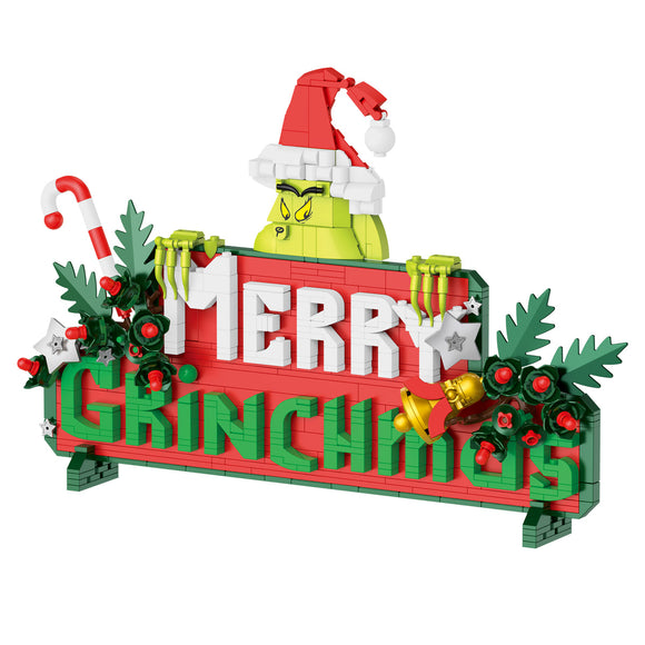 Brickcraft : How The Grinch Stole Christmas - Merry Grinchmas Sign