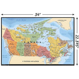 Map of Canada Wall Poster