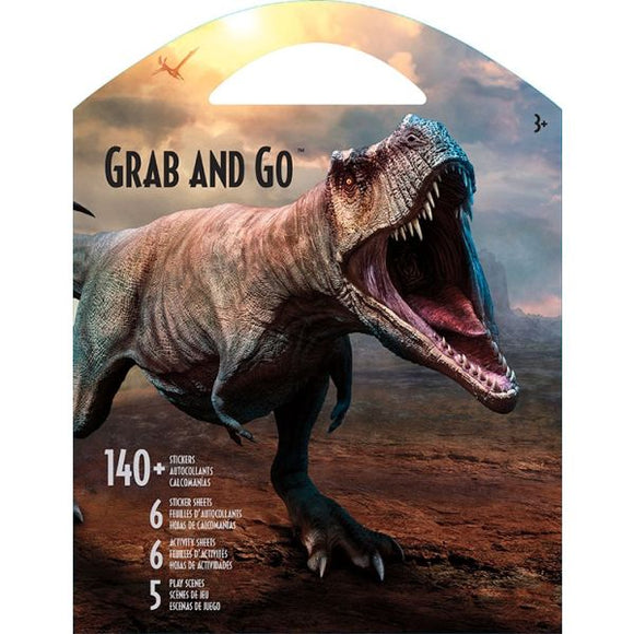 Dinosaurs Grab And Go Sticker and Activity Book , 140+ Stickers