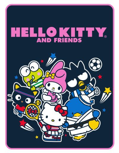 Hello Kitty x Friends Sports Characters Throw Blanket