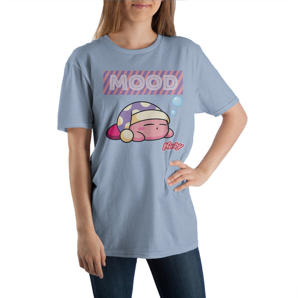 Kirby - Baby Blue 'Mood' Adult Sleepy T-Shirt