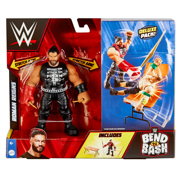 NEW FOR FALL 2023 WWE Roman Reigns Bend 'n Bash Deluxe Action Figure