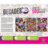 Decades - The 80's 500 Piece Puzzles 3 Pack