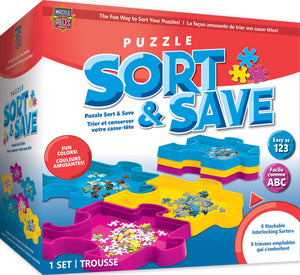 Sort and Save 6 piece - Jigsaw Puzzle interlocking Sorting Trays - Up to 1,000 Pieces