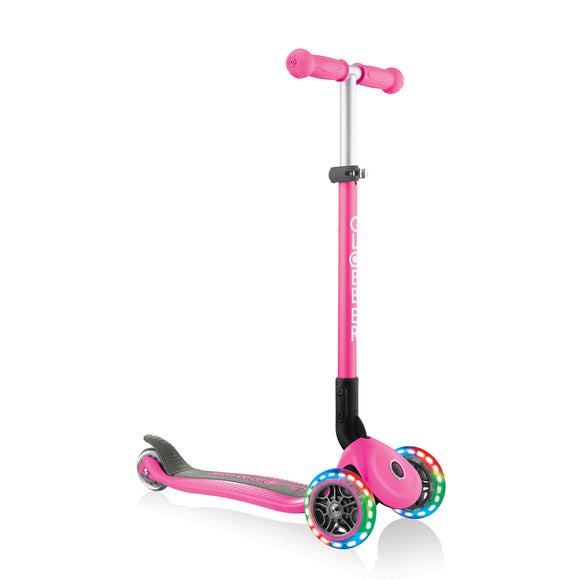 (PRE-ORDER) Globber : Primo Series Foldable Scooter with Lights - Deep Pink