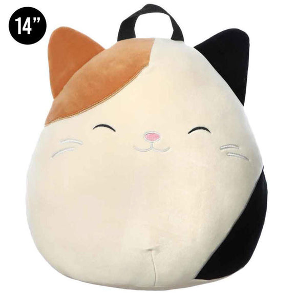 Squishmallows - Cam the Cat 3D Plush Mini Backpack with Flush Pocket