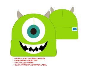 DISNEY PIXAR -MONSTERS INC - MIKE BEANIE