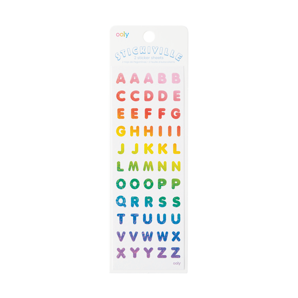 Ooly Stickiville - Rainbow Letters (Holographic Glitter)