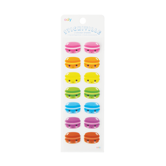 Ooly Stickiville - Happy Macarons (Clear)