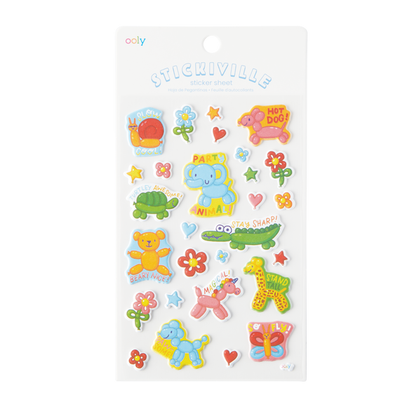 Ooly Stickiville Animal Balloons (Puffy) Stickers