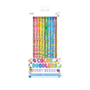 Ooly : Color doodlers fruity scented erasable color pencils - set of 12