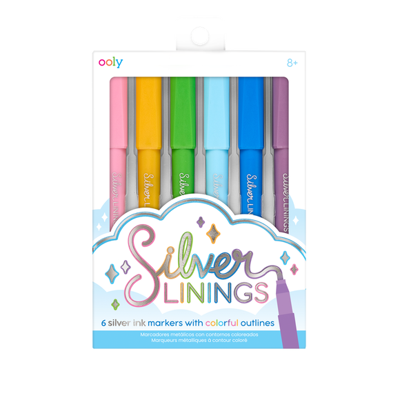 Ooly : Silver linings outline markers - set of 6