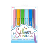 Ooly : Silver linings outline markers - set of 6