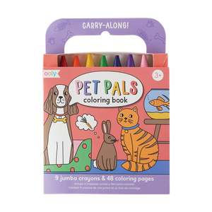 Ooly carry along coloring book set - pet pals