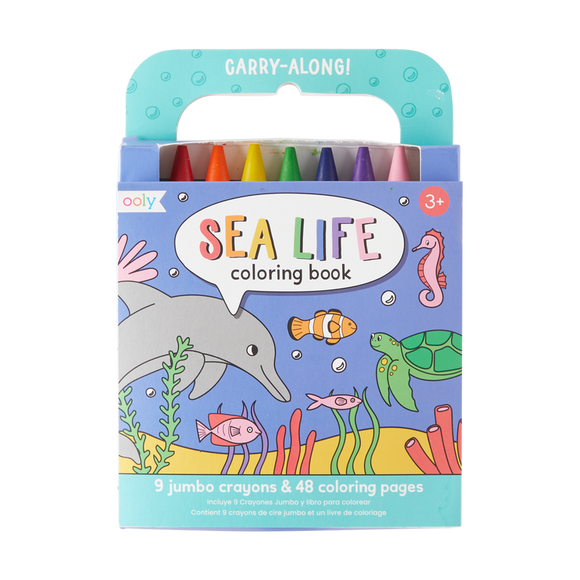 Ooly carry along coloring book set - sea life