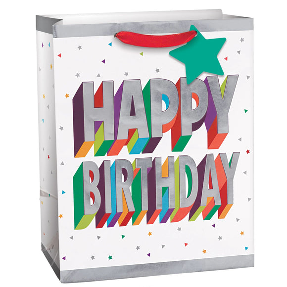 3D Birthday Bag w/ Gift Tag