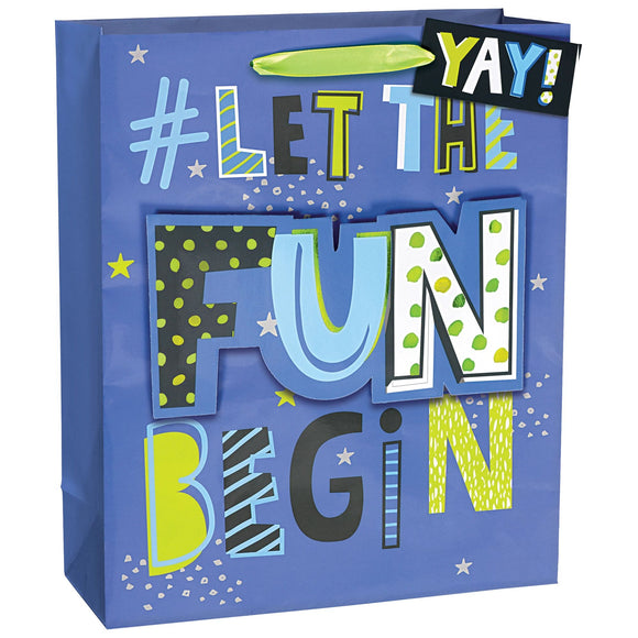 Let The Fun Begin Bag w/Gift Tag