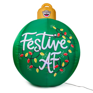 GIANT 5 FOOT INFLATABLE LED Ornament - Festive AF! (43" X 43" X 60")